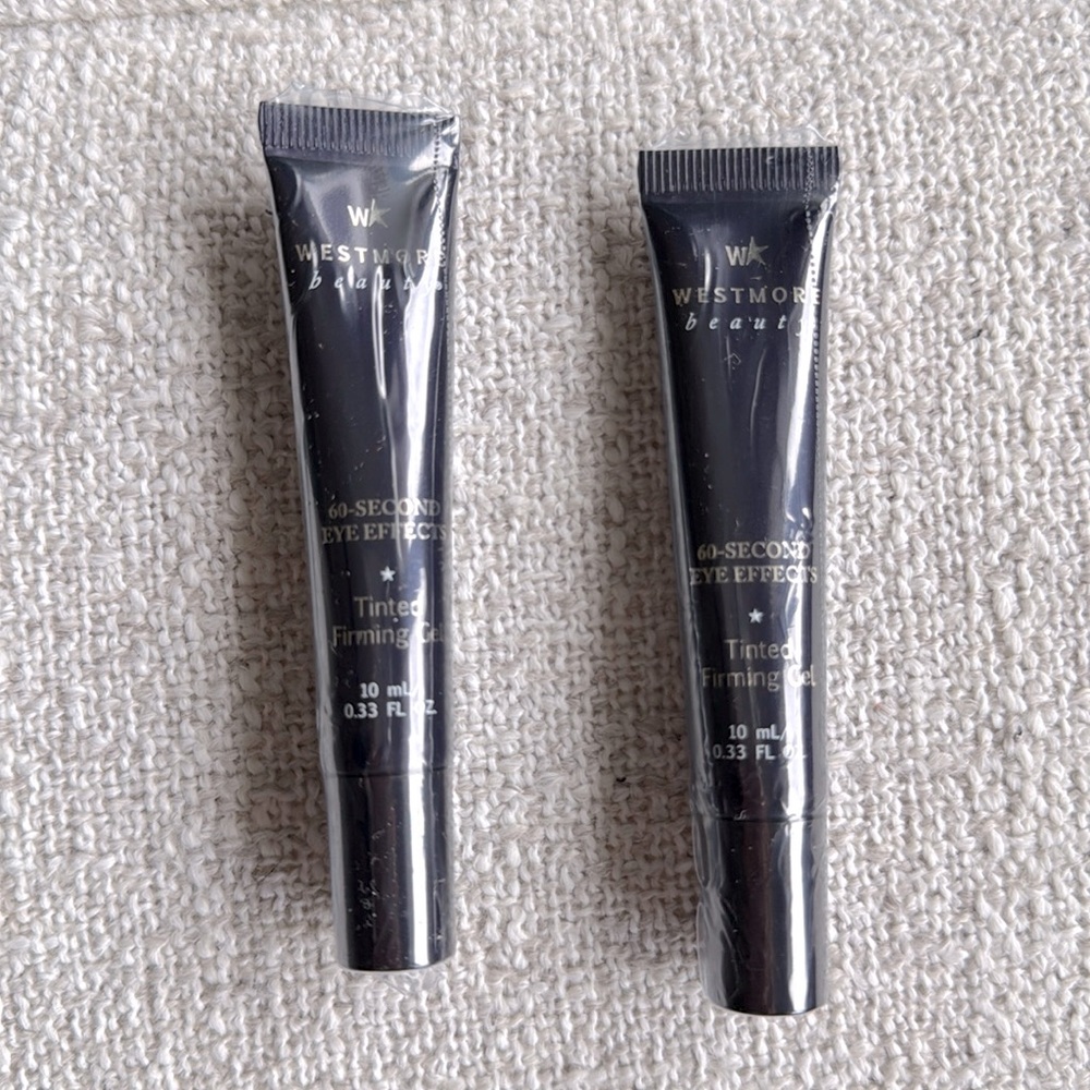 NWT,  (2) Westmore Beauty, 60- Second Eye Effects, Tinted Firming Gel 10mL